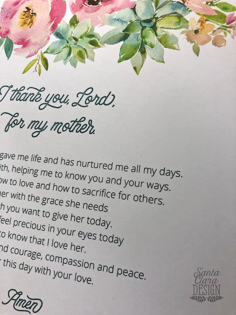 A Prayer for Mothers, Catholic Art Print, Gift for her, Catholic Prayer print, Catholic art, Catholic Print, Catholic gift, mother's day