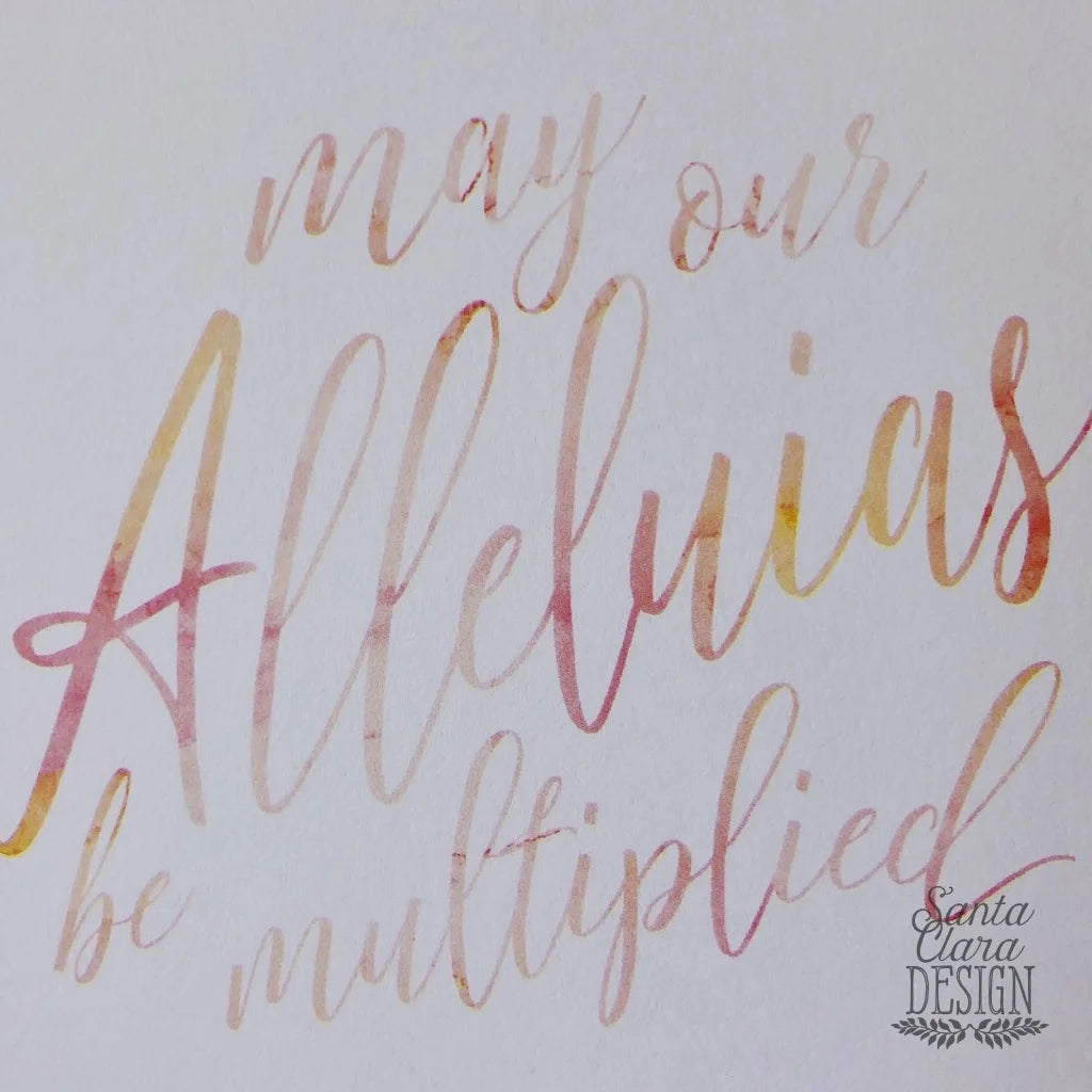 Alleluias be Multiplied Art Print | Easter Catholic Poster | RCIA Confirmation Baptism Gift | Easter Decor | Spring Print 5x7, 8x10