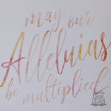 Alleluias be Multiplied Art Print | Easter Catholic Poster | RCIA Confirmation Baptism Gift | Easter Decor | Spring Print 5x7, 8x10