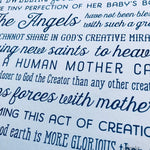 Cardinal Mindszenty quote "The Most Important Person on Earth is a Mother" Mother's Day Print, Gift for her, Catholic Print, Catholic Art