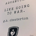Chesterton "Marriage Is An Adventure" Quote Print | Catholic wall art | Marriage home decor | Religious inspirational catholic print