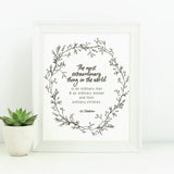 Mother's Day and Father's Day Chesterton quote "The Most Extraordinary Thing" Catholic Art Print, Gift for her, Catholic Print, Catholic