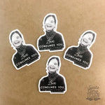 Chiara Corbella Patrillo Decal "Love Consumes You" Catholic Inspirational Sticker for indoor/outdoor use | waterbottle laptop car gift