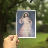 Divine Mercy Print "Jesus I Trust in You" Catholic Saint Quote, Confirmation Gift, Catholic Print, Wall Art, Saint Print, Catholic, Faustina