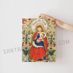 Folk Madonna and Child, Vintage Catholic Art, Jesus Mary Art Print, Catholic Christmas Decor, Advent, Christmas decor, vintage art