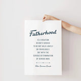 Fatherhood quote print, Fr. Lovasik Father's Day, gift for him, dad birthday, fathers day, wedding gift dad, prayer for dad, Catholic Dad
