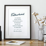 Fatherhood quote print, Fr. Lovasik Father's Day, gift for him, dad birthday, fathers day, wedding gift dad, prayer for dad, Catholic Dad