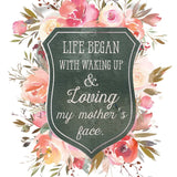 George Eliot Mother's Day Quote Print "I woke up..." Art print for mom, gift for her, mom birthday give, Quote are, loveing my mother's face