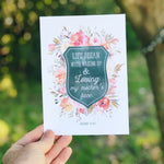 George Eliot Mother's Day Quote Print "I woke up..." Art print for mom, gift for her, mom birthday give, Quote are, loveing my mother's face