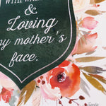 George Eliot Mother's Day Quote Print "I woke up..." Art print for mom, gift for her, mom birthday give, Quote are, loveing my mother's face