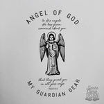 Guardian Angel Prayer Print | Catholic Print | Baby and Child Blessing Room Art