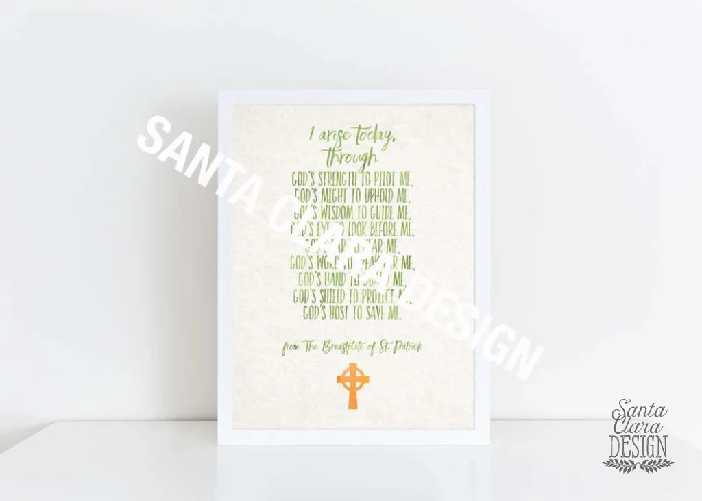 Irish Blessing Quote, &amp;quot;I Arise Today&amp;quot;, St. Patrick Breastplate, Irish quote, Irish blessing, 8x10 &amp; 5x7, St. Patrick, Irish Gift