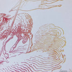 Lamb of God Easter Art Print | Easter Catholic Poster  |  RCIA Confirmation Baptism Gift | Easter Decor | Spring Print 5x7, 8x10