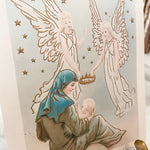 Mary and Crowned Infant Jesus Vintage Art Print | Christmas Advent Catholic Poster | Marian Decor | Blessed Mother & Christ Child