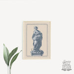 Our Lady Marian Art Print, Hail Mary print, mother's day catholic print, Blessed Mother, Marian poster, Mary catholic art, Catholic Art