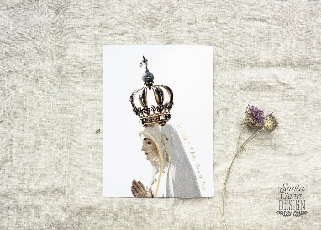 Our Lady of Fatima Catholic Art Print, Marian Art, Catholic Gift, Catholic Art, Catholic Gift, Mary Print, Lent art, Lenten print