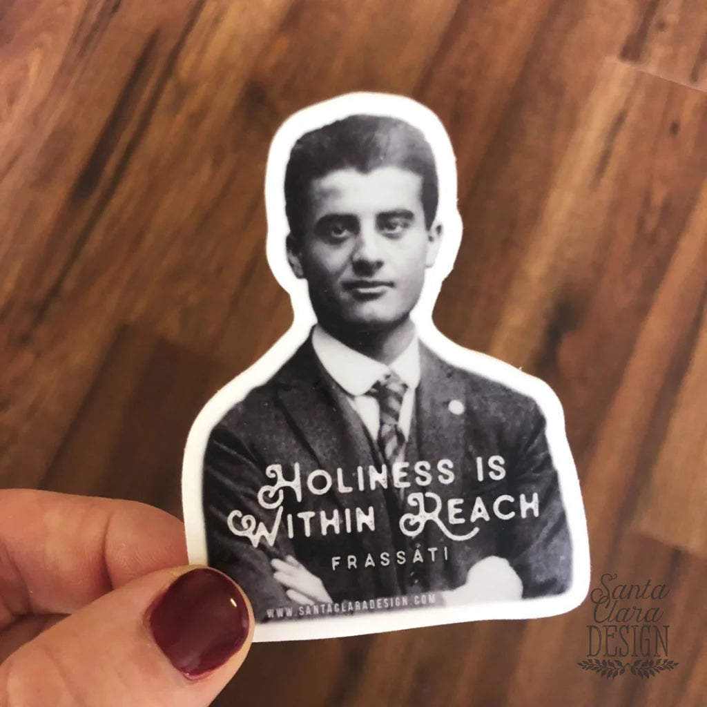 Bl Pier Giorgio Frassati Decal &quot;Holiness&quot; Catholic Sticker for indoor & outdoor use | waterbottle laptop, catholic sticker, Catholic gift