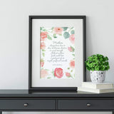 Pope Francis Mother's quote "Mother's Always Know" Catholic Art Print, Gift for her, Catholic Print, Catholic decor, mother's day art print