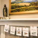 Printable Advent & Christmas Banner, downloadable advent decor, catholic home art, printable catholic wall art Christmas nativity family set