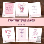 Catholic Valentine Set of six PRINTABLE mini cards | Catholic Saint & Scripture cards for St. Valentine's day, download and print from home