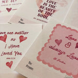 Catholic Valentine Set of six PRINTABLE mini cards | Catholic Saint & Scripture cards for St. Valentine's day, download and print from home