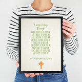 PRINTABLE "I Arise Today", Printable, St. Patrick's Breastplate, Irish blessing, 8x10 & 5x7, St. Patricks, Catholic, Irish Gift
