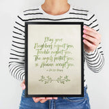 PRINTABLE "May Your Neighbors Respect You" Irish Blessing 8x10 & 5x7, Santa Clara Design, St. Patricks Day, Inspirational Prints, Catholic
