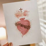 Sacred Heart Watercolor Style Print, Sacred Heart of Jesus, Catholic art, sacred Heart wall art, heart of jesus sign, Christian inspiration