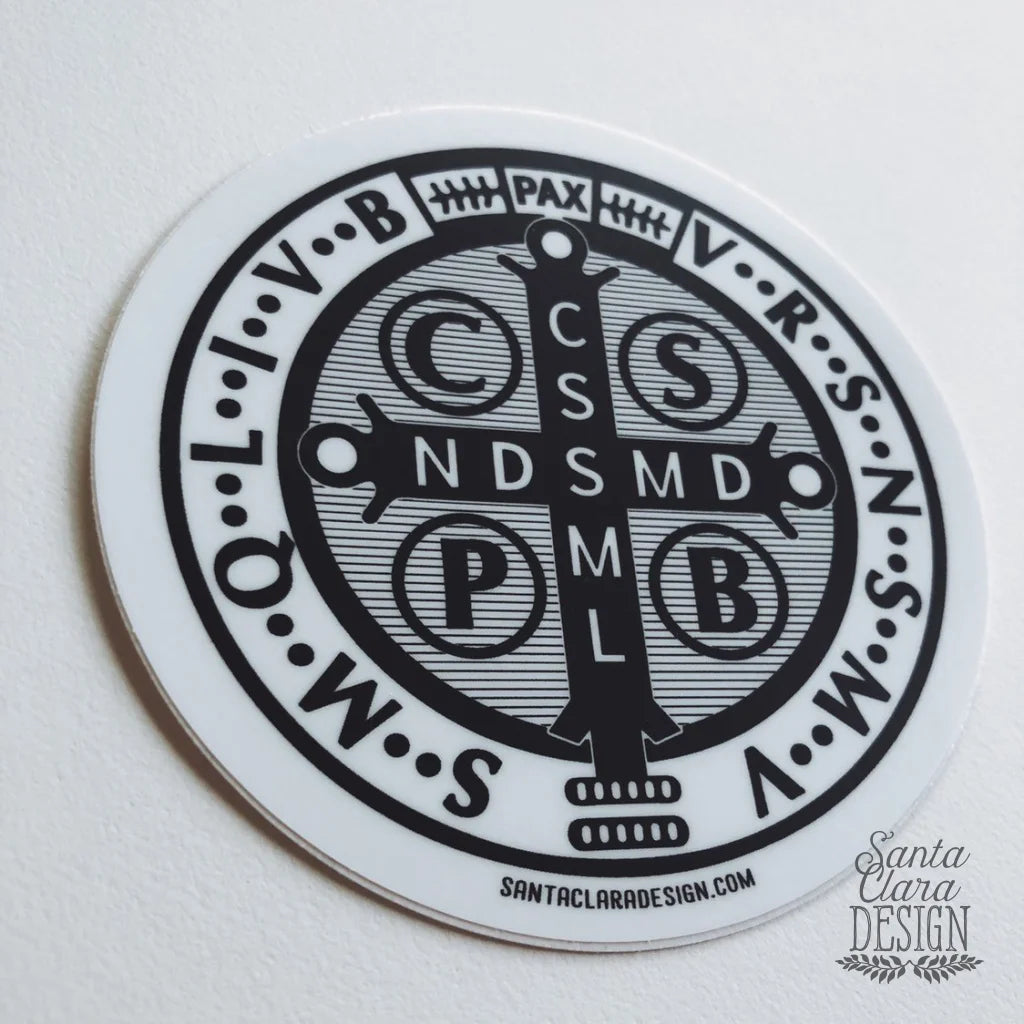 Saint Benedict Medal Vinyl Decal | Catholic Vinyl Sticker | indoor outdoor use | tumbler decal | laptop decal | car decal | Yeti vinyl decal