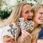 San Damiano Cross Sticker | Franciscan Cross Decal | Catholic Sticker for indoor & outdoor use | Catholic decal for laptop, car, waterbottle