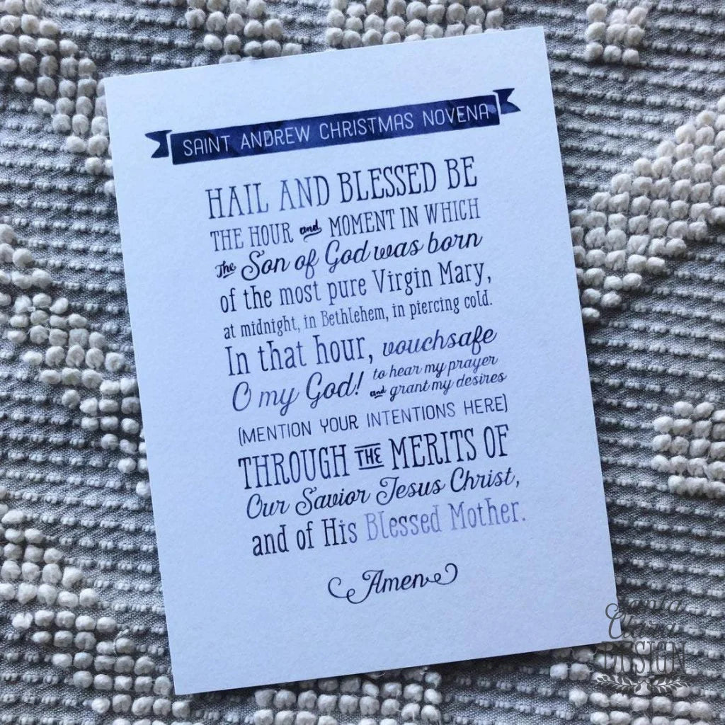 St. Andrew Christmas Novena Catholic Art, Advent Prayer for Family, Catholic Family Tradition, Christmas Advent Print, Catholic Print