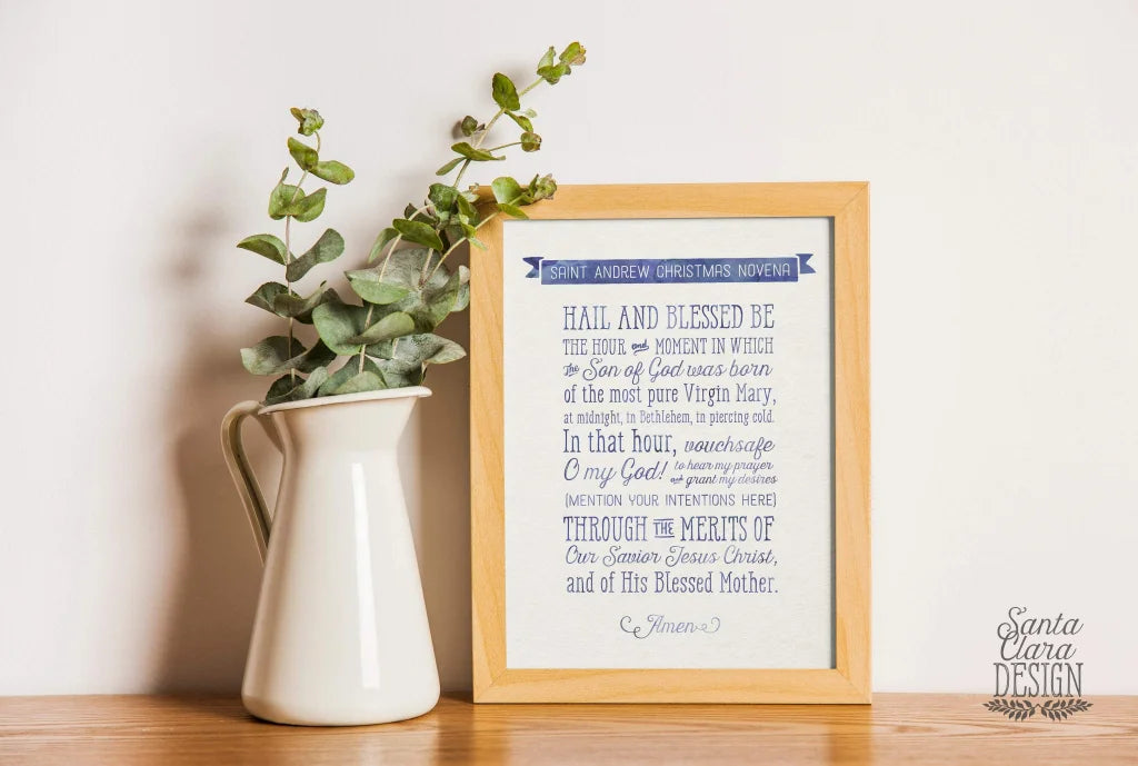 St. Andrew Christmas Novena Catholic Art, Advent Prayer for Family, Catholic Family Tradition, Christmas Advent Print, Catholic Print