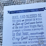 St. Andrew Christmas Novena Catholic Art, Advent Prayer for Family, Catholic Family Tradition, Christmas Advent Print, Catholic Print