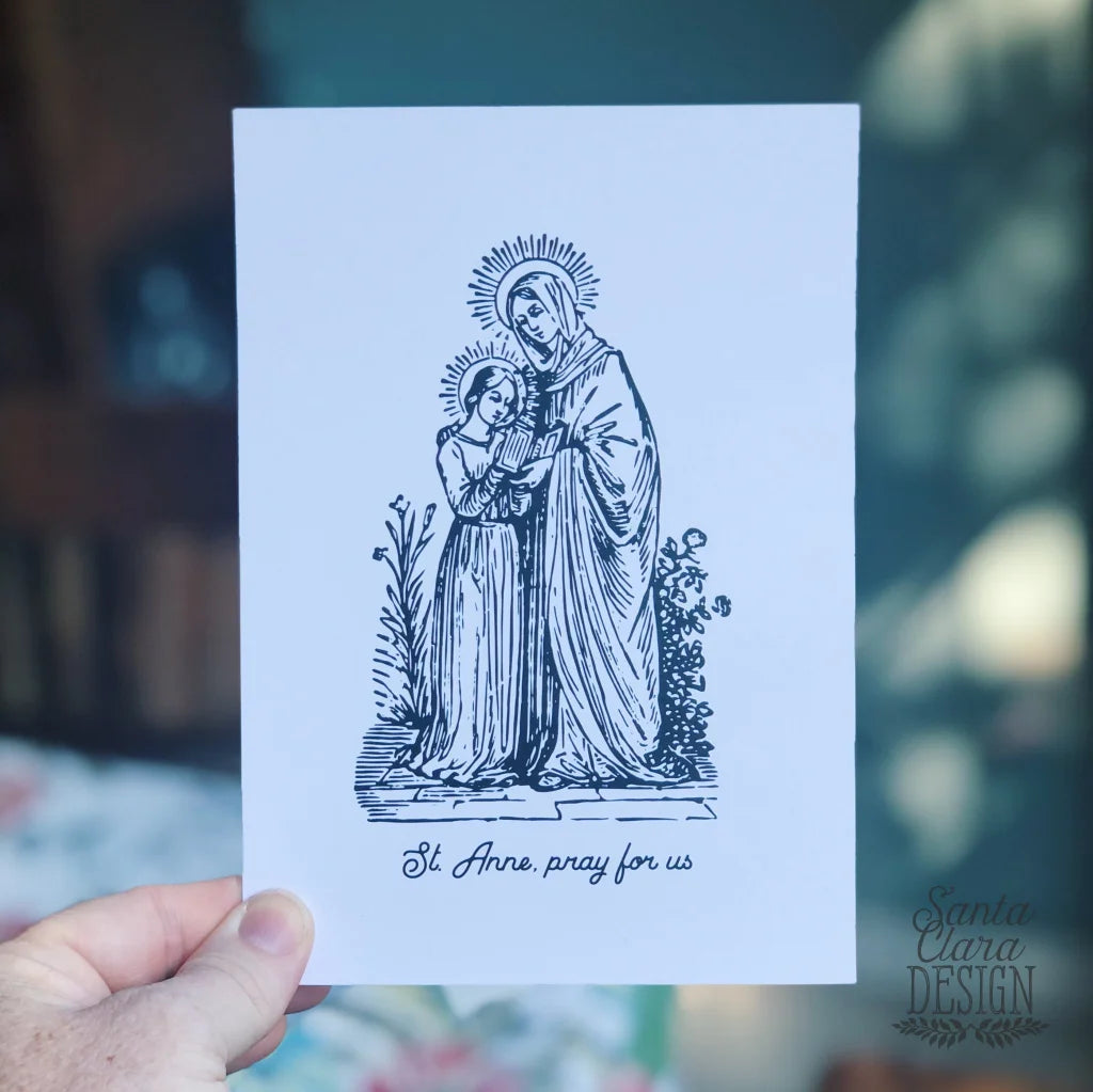 St. Anne & Mary print, Catholic saint print, Saint design, Catholic mom gift, inspirational poster, mother's day, graduation, valentine