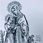 St. Anne & Mary print, Catholic saint print, Saint design, Catholic mom gift, inspirational poster, mother's day, graduation, valentine