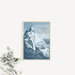 St. Augustine & St. Monica Print, Our Hearts are Restless Catholic Art, saint Quote Art, Catholic Poster, Catholic gift, confirmation