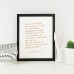 St. Clare of Assisi Lent Print "Infinitely Adorable" Lenten poster, Catholic art print, Lent Art, Good Friday Art Print, Lenten decor