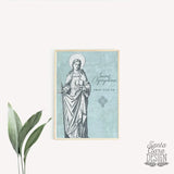 St. Dymphna print, Catholic saint print, Saint design, Catholic gift, inspirational poster, Catholic saint prayer, catholic confirmation