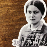St. Edith Stein Decal "Lead Them" Catholic Sticker for indoor & outdoor use | waterbottle laptop, catholic sticker, Catholic saint sticker