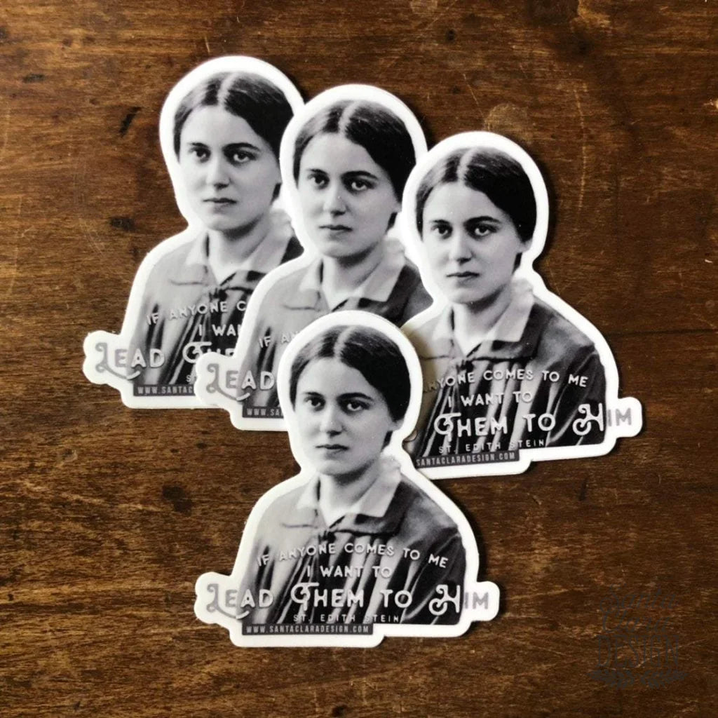St. Edith Stein Decal "Lead Them" Catholic Sticker for indoor & outdoor use | waterbottle laptop, catholic sticker, Catholic saint sticker