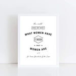 Edith Stein / St. Teresa Benedicta of the Cross Print "The World Needs Women" Saint Quote, Confirmation Gift, Catholic Print, Saint Print