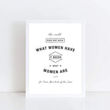 Edith Stein / St. Teresa Benedicta of the Cross Print "The World Needs Women" Saint Quote, Confirmation Gift, Catholic Print, Saint Print