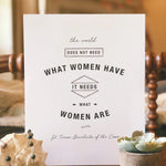 Edith Stein / St. Teresa Benedicta of the Cross Print "The World Needs Women" Saint Quote, Confirmation Gift, Catholic Print, Saint Print