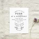 St. Faustina Divine Mercy Print "Wildflower" quote Catholic Saint Quote, Confirmation Gift, Catholic Print, Wall Art, Saint Print, Catholic