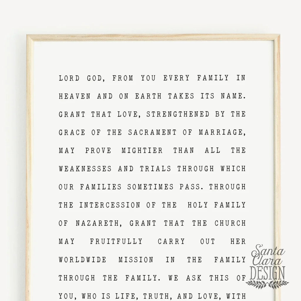 John Paul II Prayer for Families Catholic Print, Catholic Art, Saint Print, Saint Quote Art, Catholic Poster, Inspirational, Confirmation