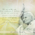 St. John Paul II Print 8x10 & 5x7, Santa Clara Design, Saint Quote Art, Catholic Poster,