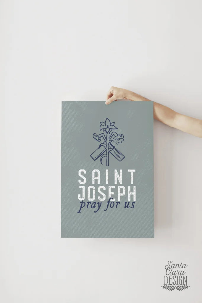 St. Joseph pray for us  print, Father's Day Print, gift dad, dad birthday, fathers day, wedding gift for dad, St. Joseph print, Catholic Dad