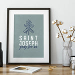 St. Joseph pray for us  print, Father's Day Print, gift dad, dad birthday, fathers day, wedding gift for dad, St. Joseph print, Catholic Dad