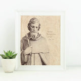 St. Peregrine Saint Print, Catholic saint print, Saint design, Catholic art, Catholic art, cancer saint, confirmation, prayer for the sick