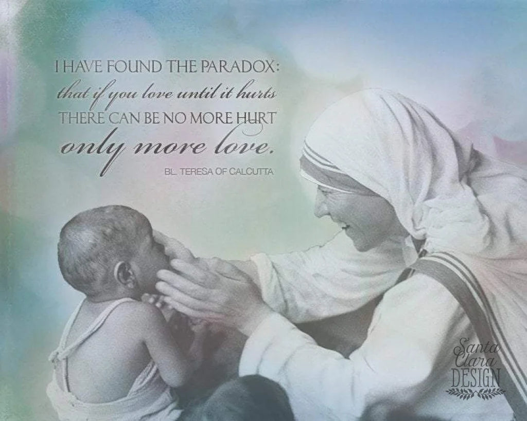 St. Teresa of Calcutta "A Saint" Print 8x10 & 5x7, Santa Clara Design, Saint Quote Art, Catholic Poster, Inspirational Print